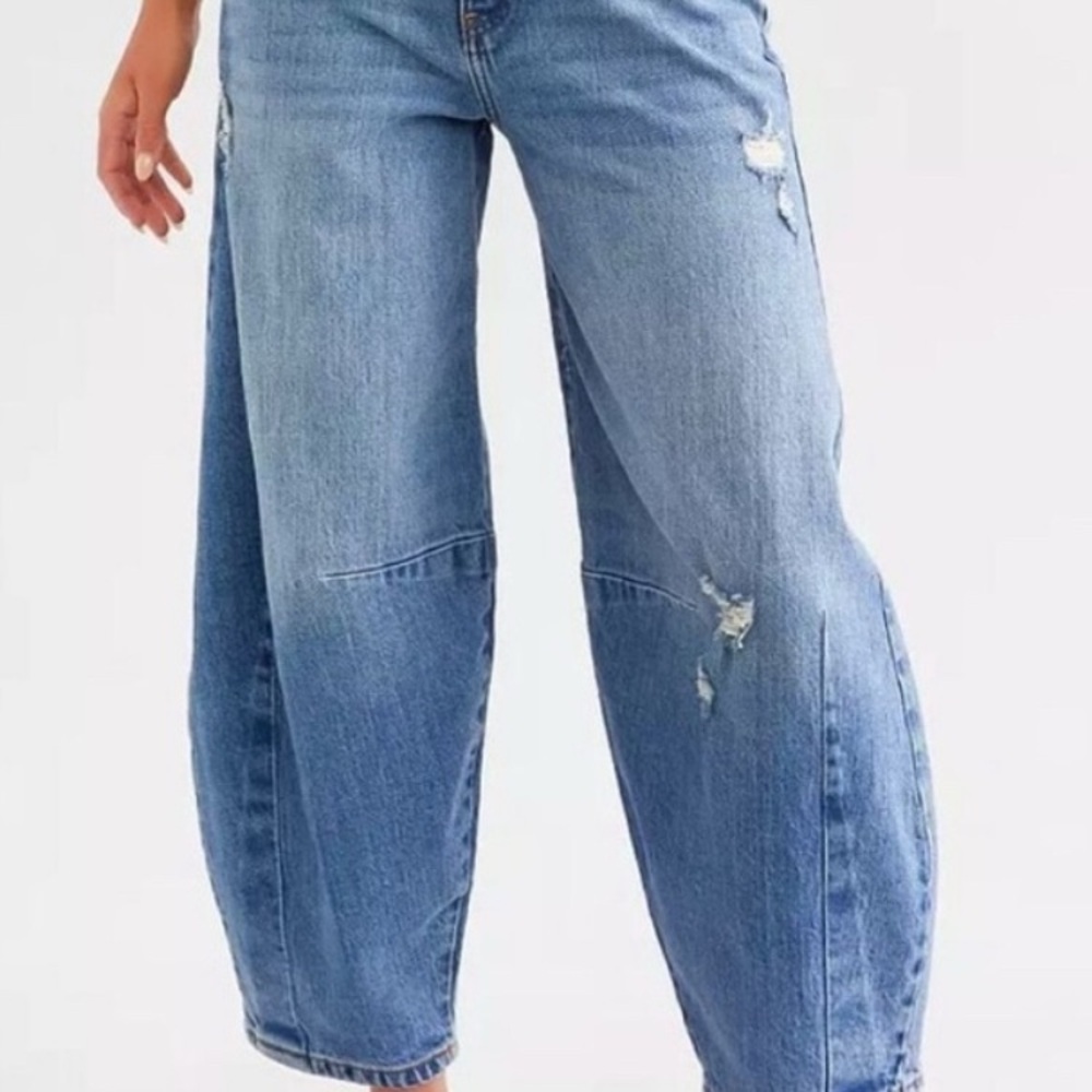 KanCan Blue Barrel Flare Wide Leg Jeans NWOT
